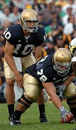 Football Wraps Up Three-Game Homestand Saturday Against Stanford Brady Quinn has thrown for close to 700 yards (698) and five touchdowns in his last two starts (vs. Washington and Purdue).