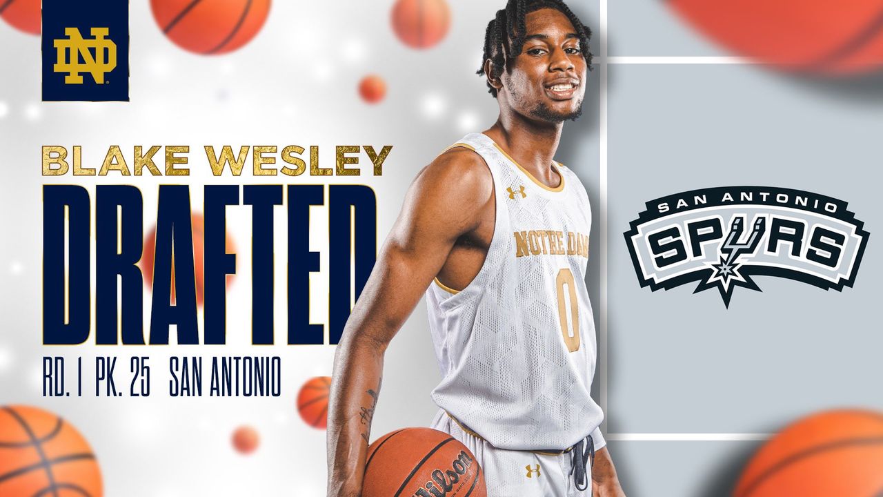 San Antonio Spurs pick Notre Dame's Blake Wesley in NBA Draft's first round  - InsideNDSports