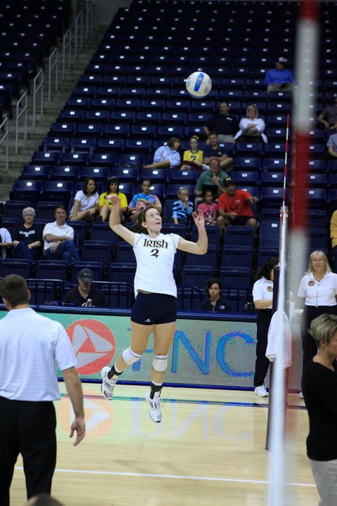 Freshman Marie Roof came off the bench to help the Irish defeat West Virginia, 3-0.