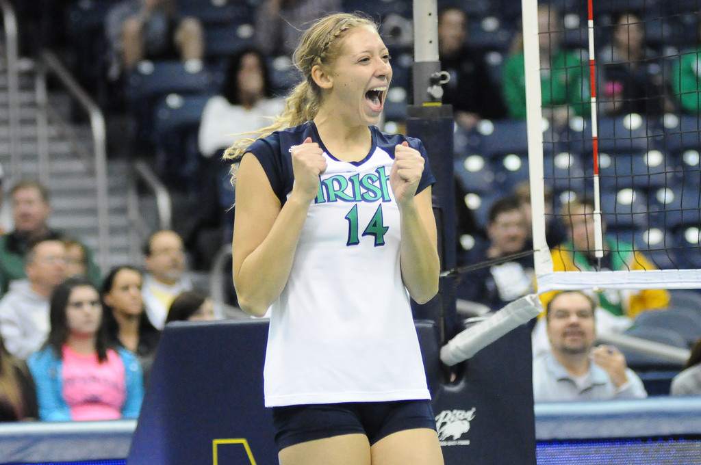 Notre Dame Volleyball vs UCONN on 10-06-2012