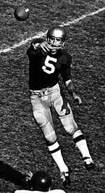 Terry Hanratty was a three-year starter for the Irish at quarterback and teamed with Jim Seymour to be one of the top passing combinations in Notre Dame history.  In 1966 versus Purdue, he combined with Seymour on TD passes of 84, 39 and seven yards.