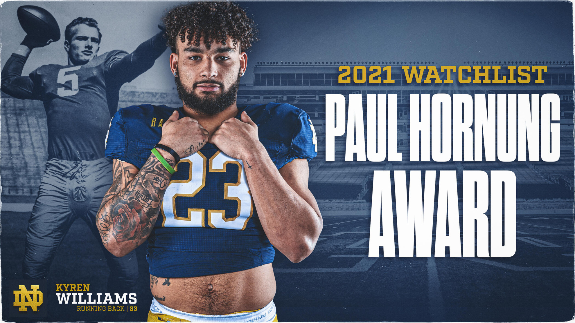 Williams Named to Paul Hornung Award Watch List Williams Named to Paul Hornung Award Watch List