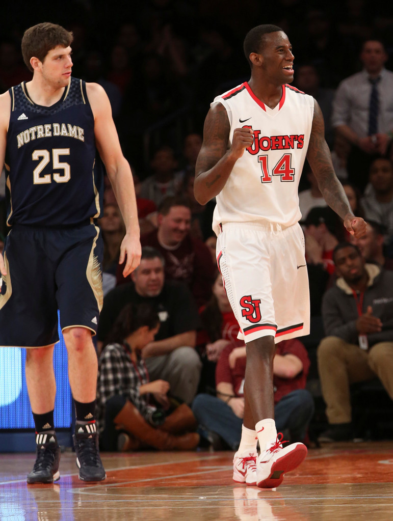 No. 20 Irish Fall to St. John's in NY, 67-63 (AP)