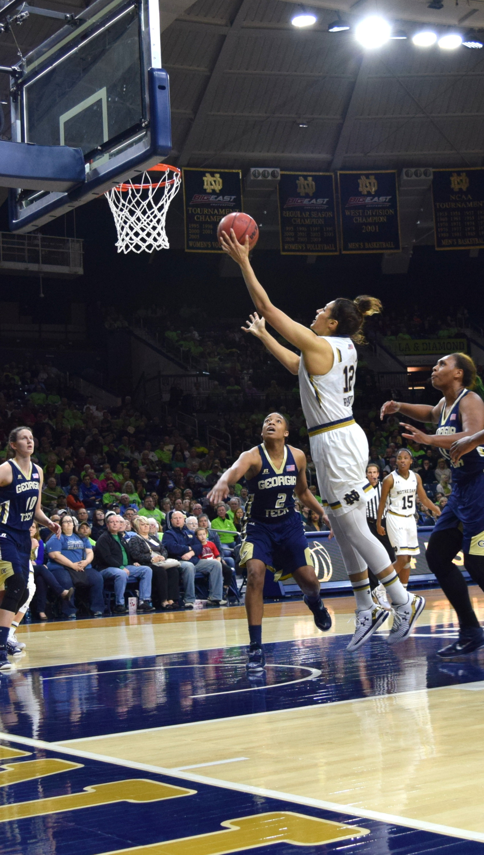 Inside The Game: #6/5 Notre Dame 89, Georgia Tech 76 Sophomore forward Taya Reimer delivered a strong performance in the post with 19 points and a game-high eight rebounds for #6/5 Notre Dame in Thursday's 89-76 win over Georgia Tech at Purcell Pavilion.