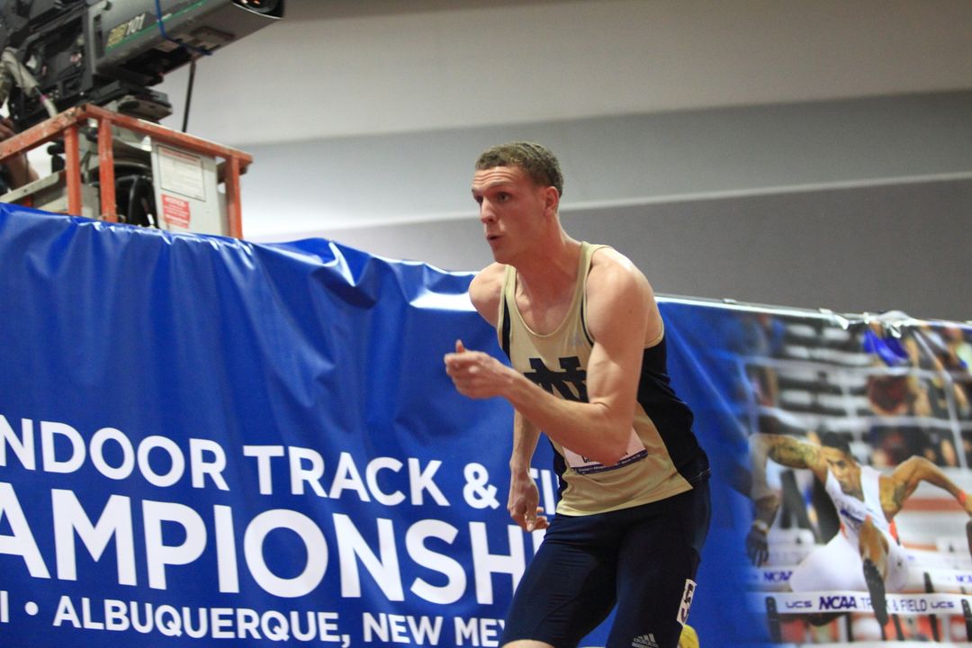 Senior Chris Giesting ran just his second collegiate 600 meter race on Saturday at the Notre Dame Invitational, but the senior bested the 18-year-old school record anyway by nearly two seconds.