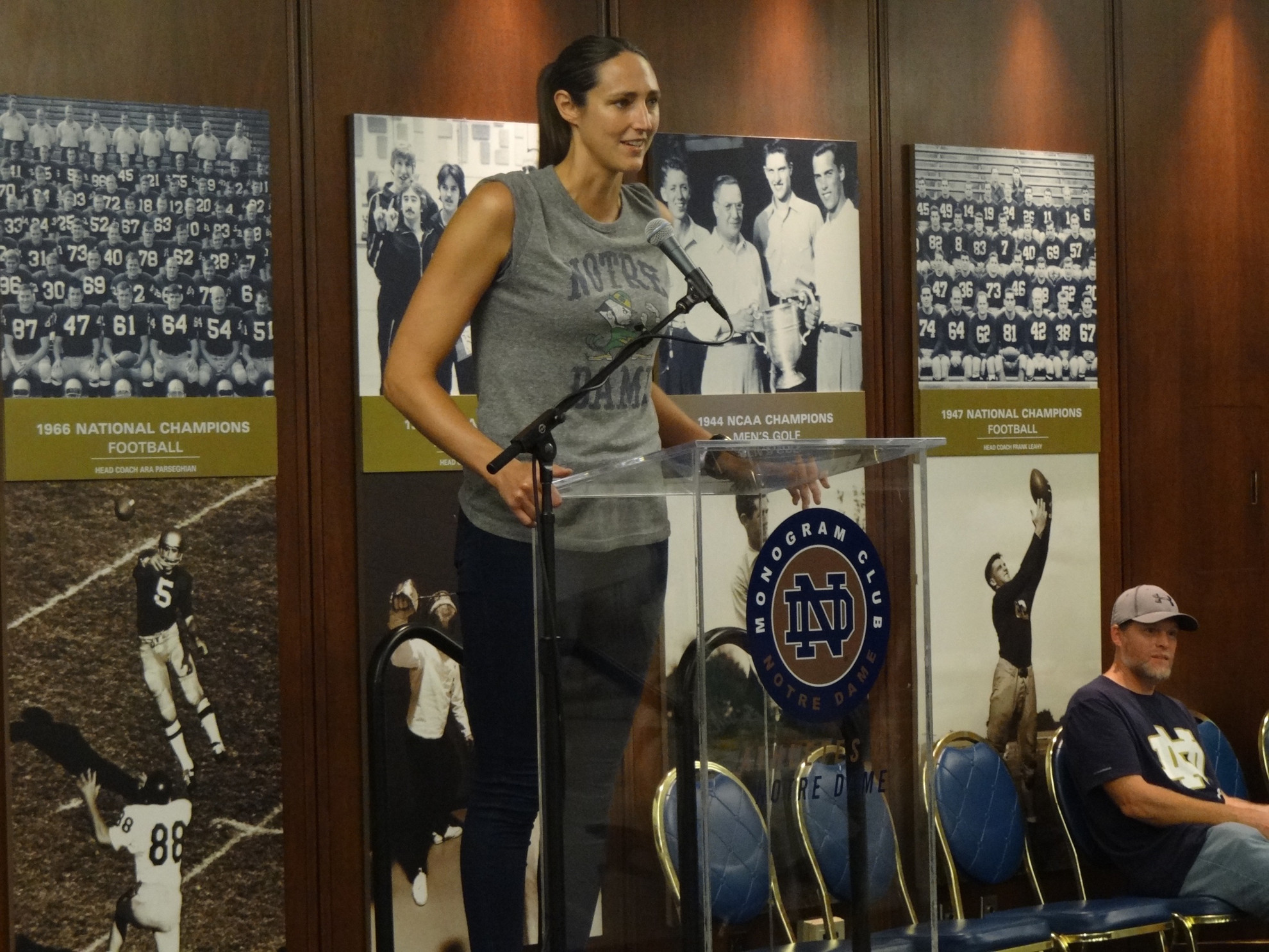 Monogram Club Musings – Texas Week Former Fighting Irish and WNBA star Ruth Riley ('01) spoke at the Monogram Club's pre-game reception.