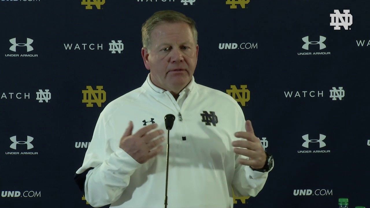 Brian Kelly Press Conference 2017 Blue Gold Post Game