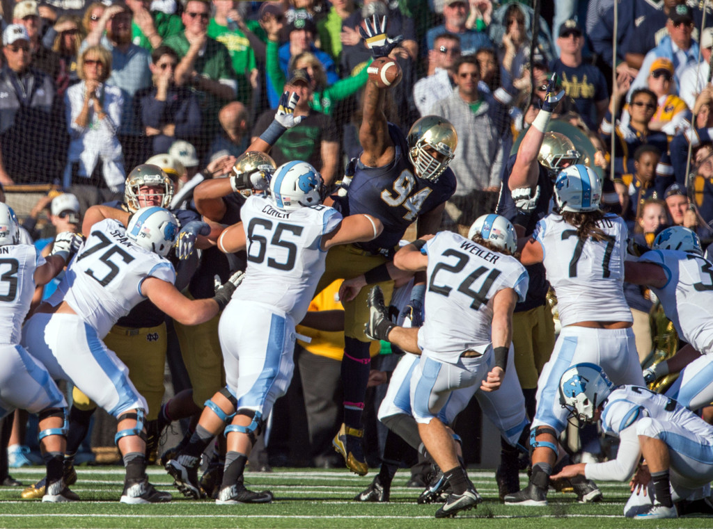 No. 6 Notre Dame Football vs. North Carolina