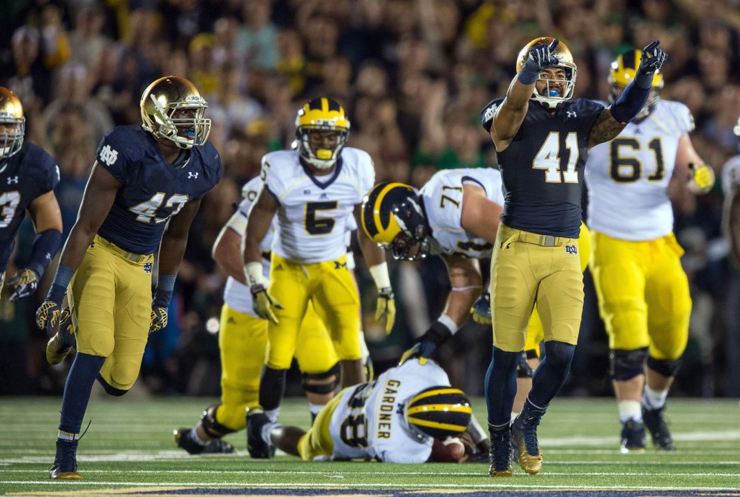 Notre Dame snapped Michigan's NCAA record streak of 365 games without being shut out in a 31-0 victory last week. The Wolverines had not been previously shut out since Oct. 20, 1984.