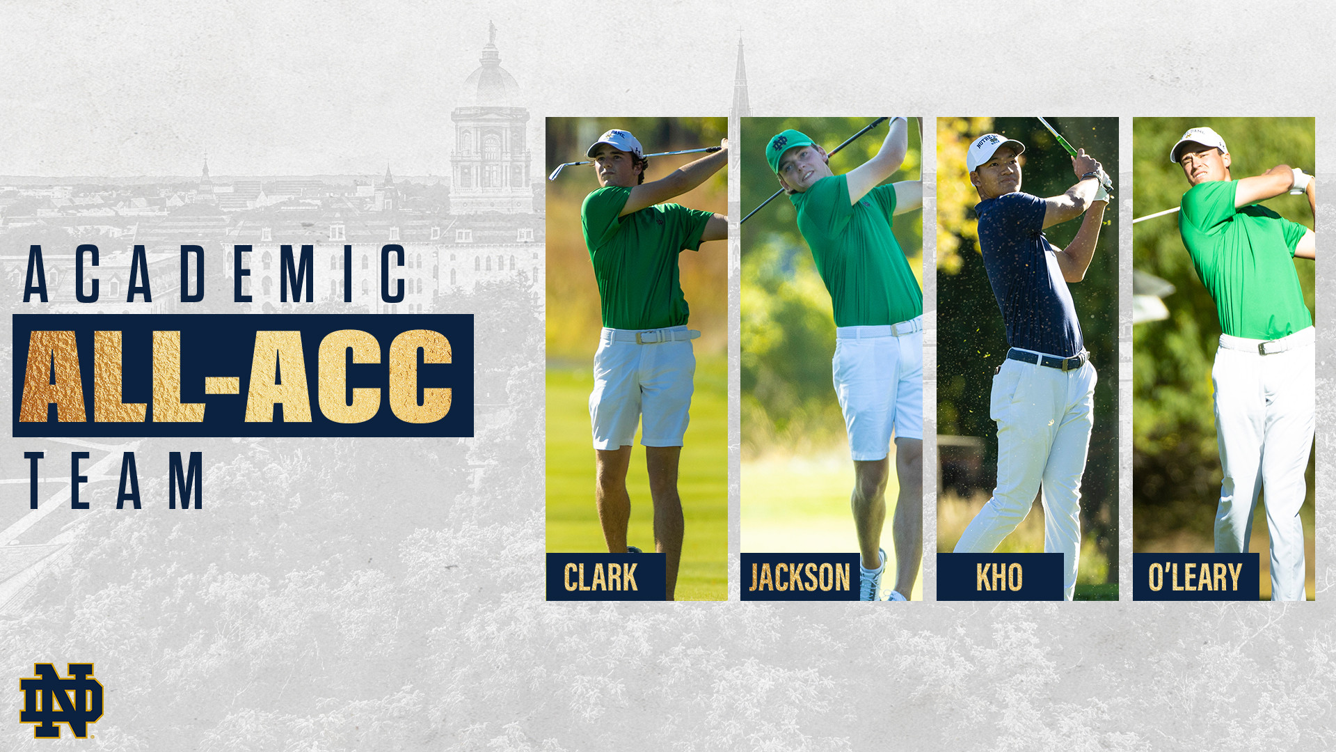 Four Irish Golfers Make All-ACC Academic Team Four Irish Golfers Make All-ACC Academic Team