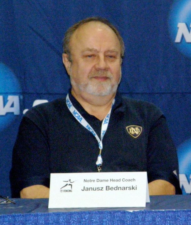 Janusz Bednarski earned his first distinction of NCAA Coach of the Year after guiding the Irish to their eighth fencing championship in 2011.