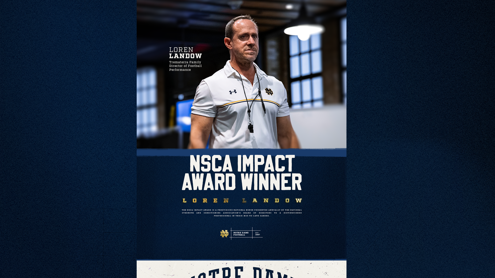 Loren Landow Named 2026 NSCA Impact Award Winner Loren Landow Named 2026 NSCA Impact Award Winner