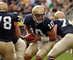 Today’s Game Senior quarterback Brady Quinn will make his fourth career start against Stanford this afternoon. He has won all three games, completing 44 of 75 passes for 782 yards with five touchdowns. He threw for 432 yards in last season's game, one of four 400-yard passing days on the year.