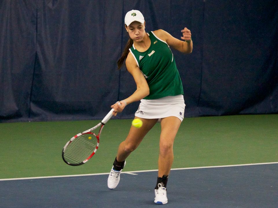 Sophomore Quinn Gleason clinched the match for the Irish at No. 2 singles.