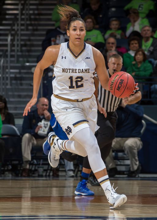Sophomore forward Taya Reimer collected 19 points and 13 rebounds in Notre Dame's 81-62 win over Michigan State last year at Purcell Pavilion.