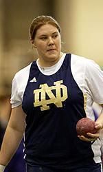The top Irish women's thrower, junior Megan Horn will looks to follow up on an impressive in the Central Michigan Opener, where she improved her personal best in the weight throw by four feet.