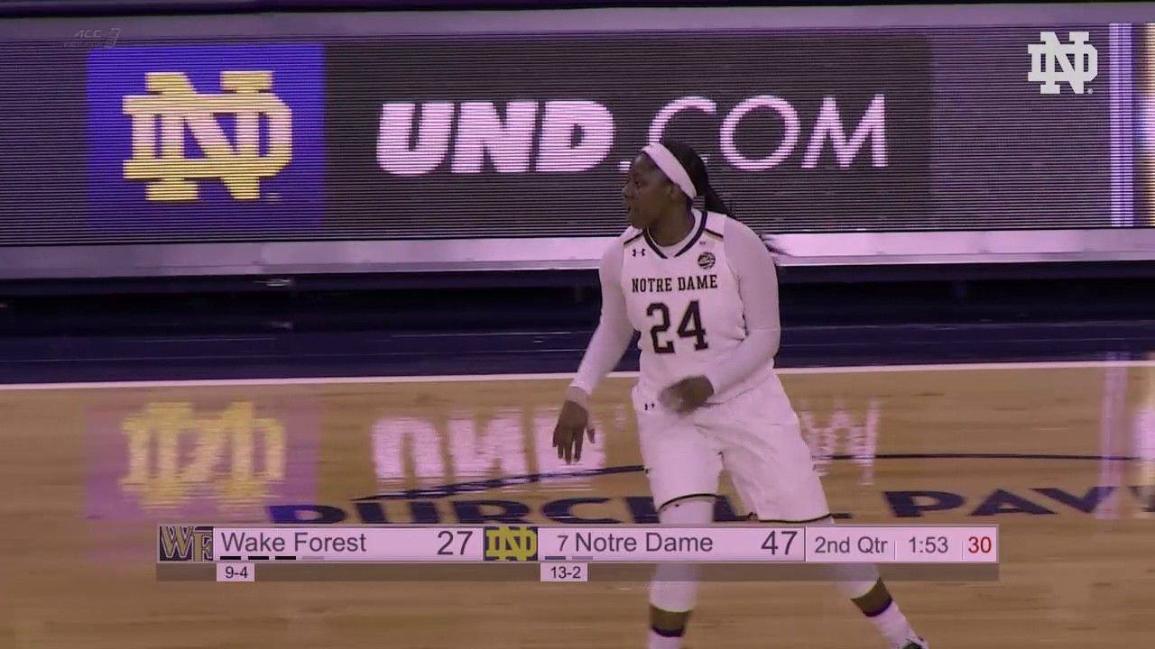 Notre Dame Women's Basketball Highlights Wake Forest