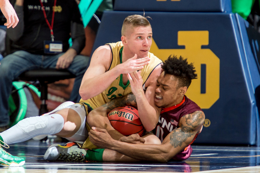 Notre Dame, 83 vs. Virginia Tech, 81