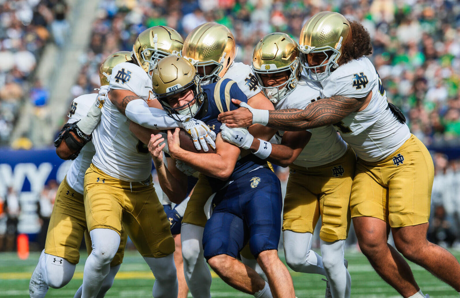 Irish Dominate Navy 51-14 Irish Dominate Navy 51-14