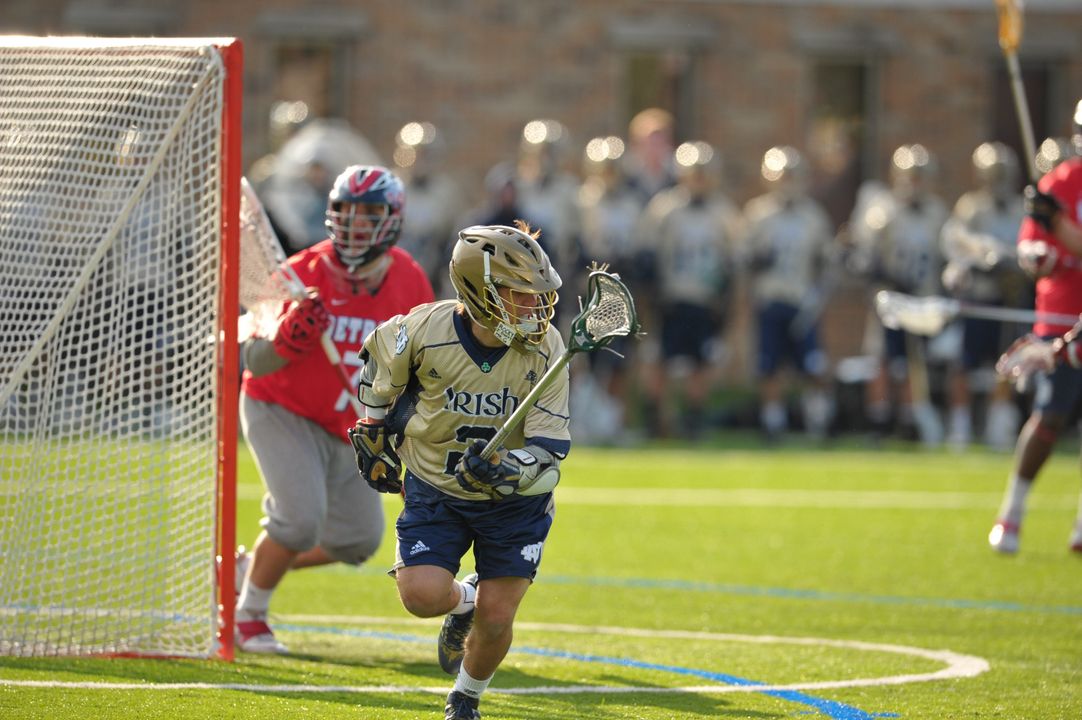 Senior attackman John Scioscia had three goals and an assist against the Pioneers.
