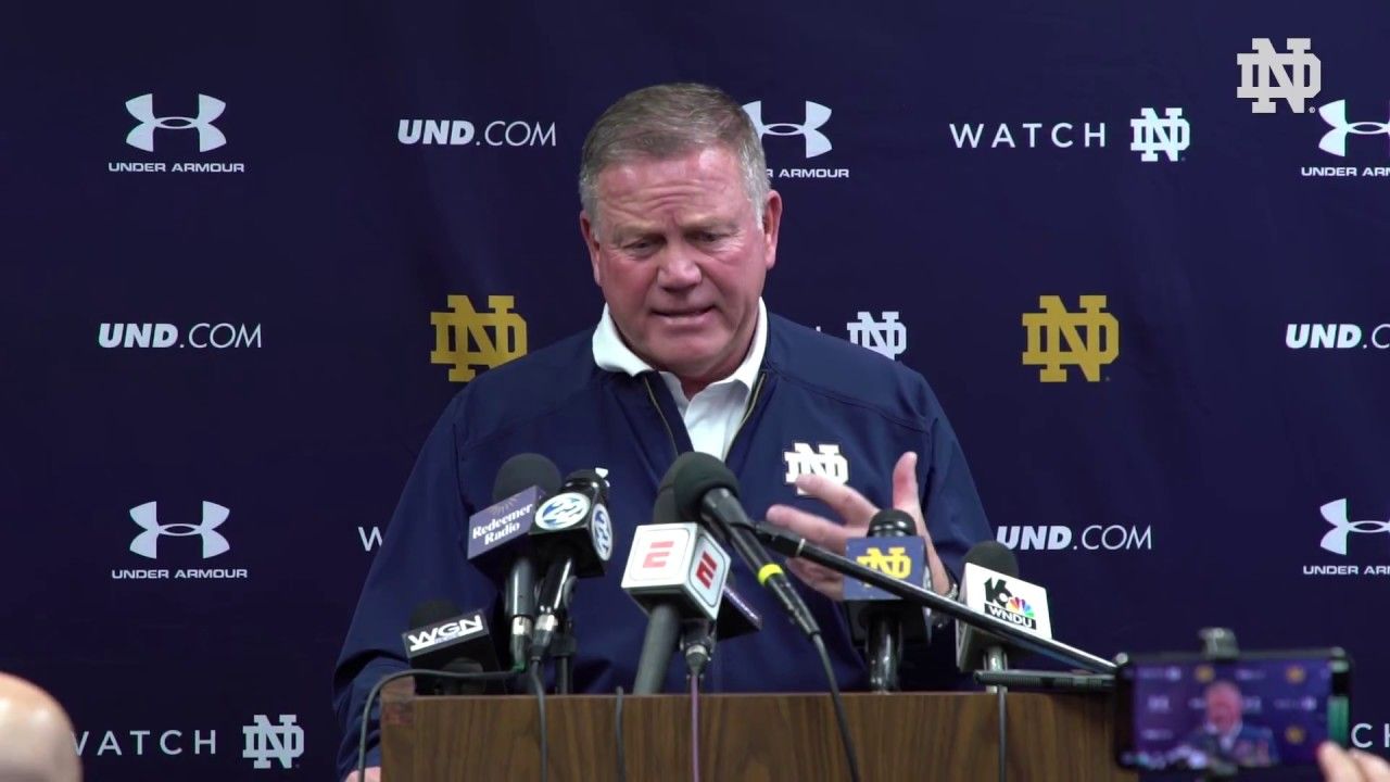 @NDFootball | Brian Kelly Post-Game Press Conference vs. Northwestern (2018)