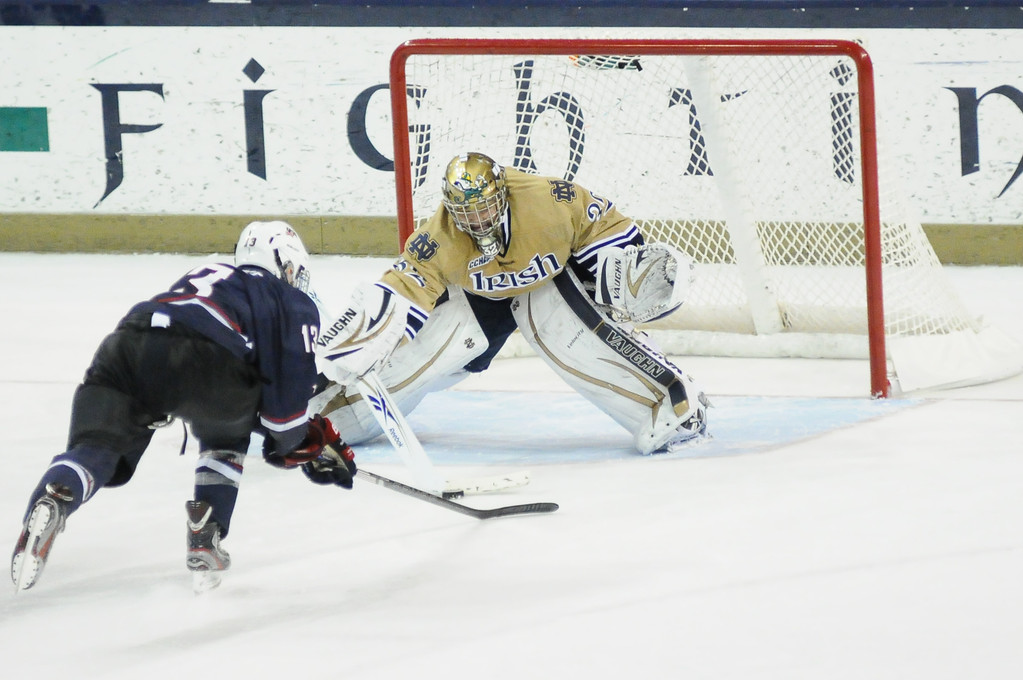 #10 Notre Dame Hockey vs USA U18 on 10-07-2012