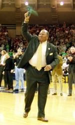 Dwight Clay, who hit the game-winning shot against UCLA in 1974, returned to the Joyce Center in 2004 to commemorate the event.