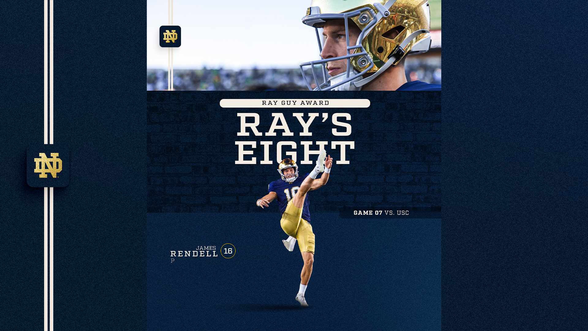 Rendell Selected to Ray’s 8 by Ray Guy Award Rendell Selected to Ray’s 8 by Ray Guy Award