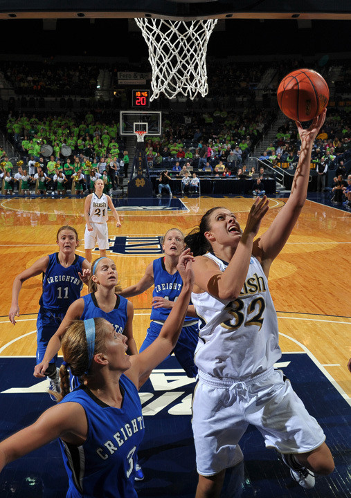 #13/12 Irish Host #2 Connecticut Saturday Afternoon Senior forward/co-captain Becca Bruszewski scored a career-high 25 points in Notre Dame's 90-66 win over DePaul last year at Purcell Pavilion.