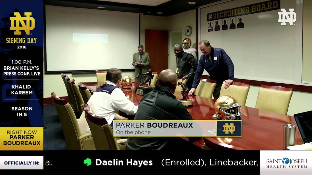 The Phone Call - Parker Boudreaux - 2016 Notre Dame Signing Day