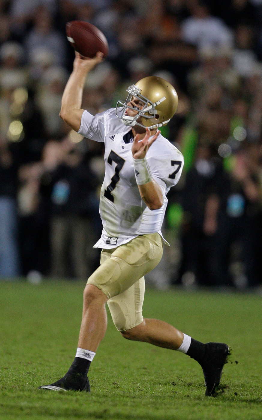 Jimmy Clausen Selected By Carolina Panthers In Second Round of 2010 NFL Draft Notre Dame Purdue Football