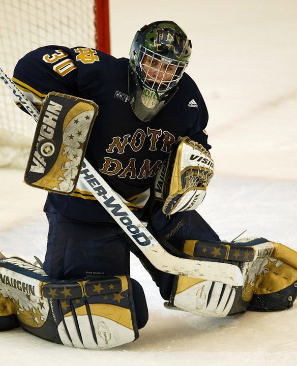 David Brown continues his hot play in goal for the irish.  He was named the CCHA's RBK/Goaltender of the Week for his play in last week's sweep of Ferris State.