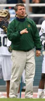 Kevin Corrigan Named US Lacrosse Coach Of The Week Kevin Corrigan has an overall record of 166-91 during his 19 seasons at Notre Dame.