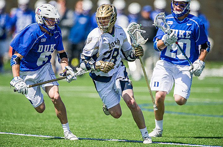 #7 Notre Dame Drops 15-7 Decision To #3 Duke Conor Doyle tallied one goal and three assists.
