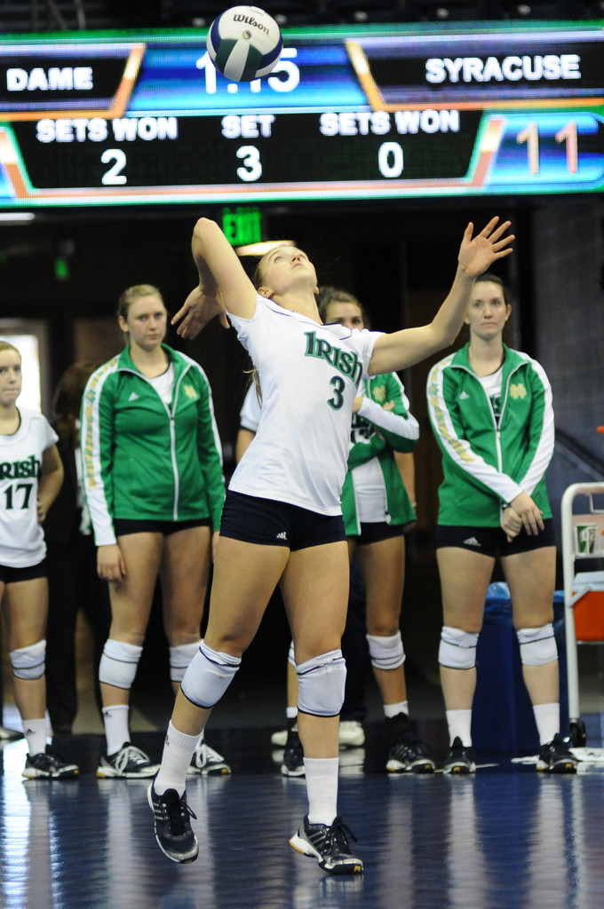 Notre Dame Women's Volleyball vs Syacuse 09-30-2012 Win (3-0)