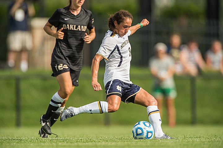 Freshman defender Sabrina Flores has earned a start in her first two career matches at Notre Dame this season