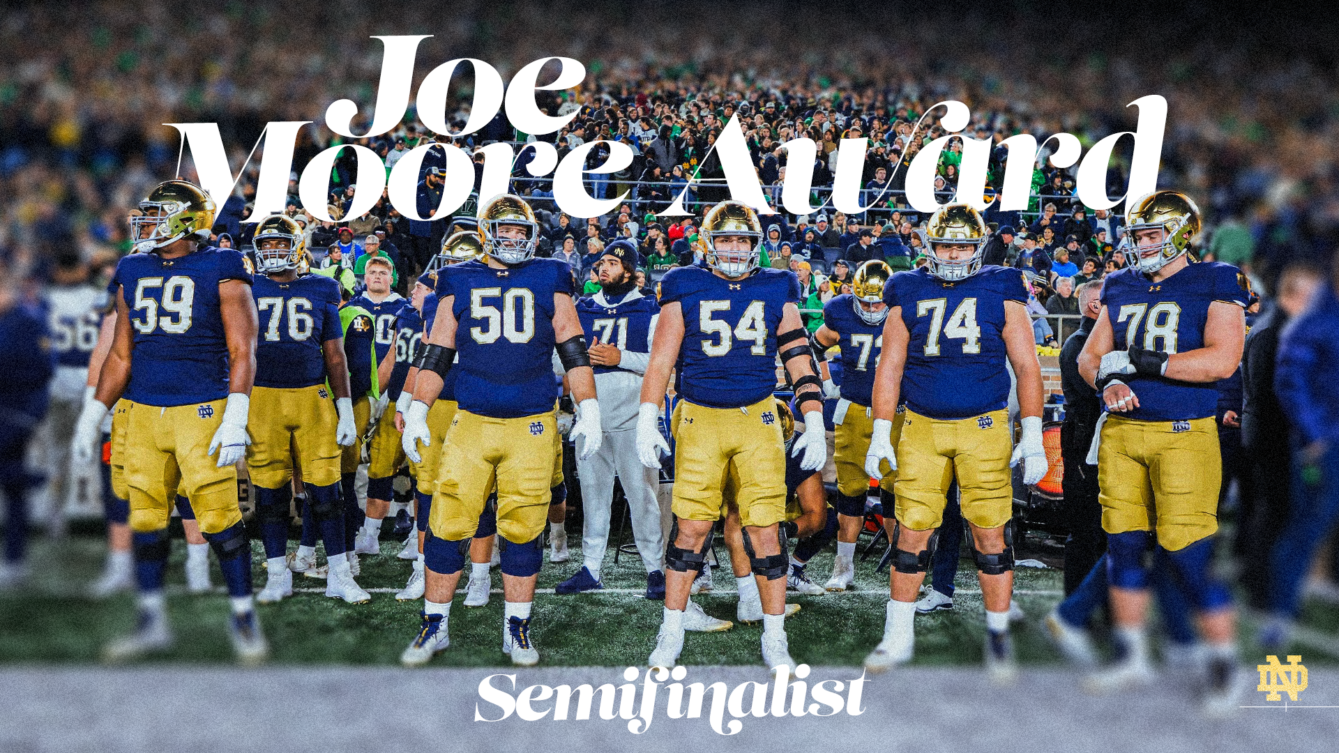 Notre Dame Offensive Line Earns Joe Moore Award Semifinalist Honors Notre Dame Offensive Line Earns Joe Moore Award Semifinalist Honors