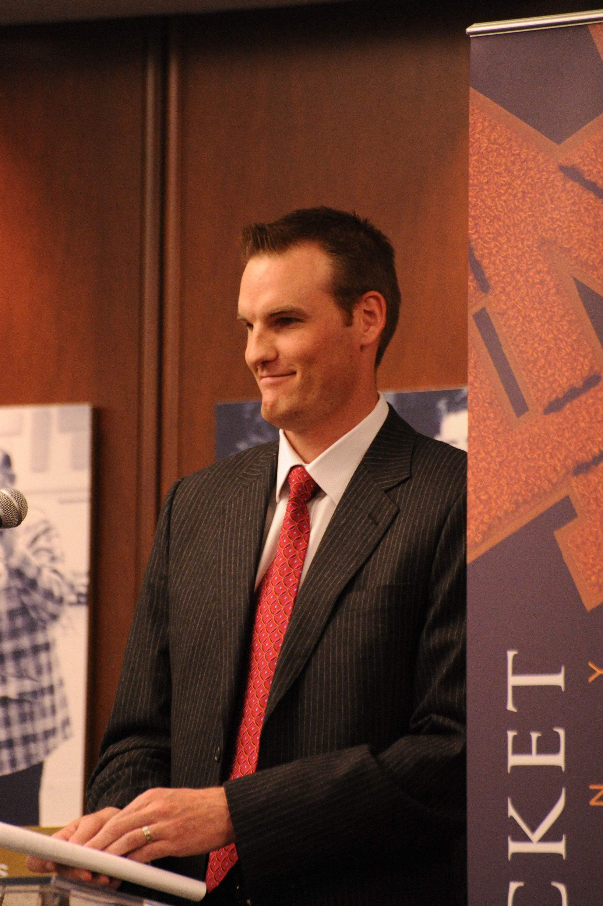 Monogram Club Holds 2010 Fall Letter Jacket Ceremony Pat Garrity '98 (basketball) served as the keynote speaker at the letter jacket ceremony.