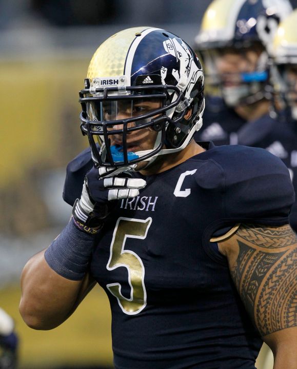 All-America linebacker Manti Te'o has a cumulative grade-point average above 3.3 and is set to graduate this December.