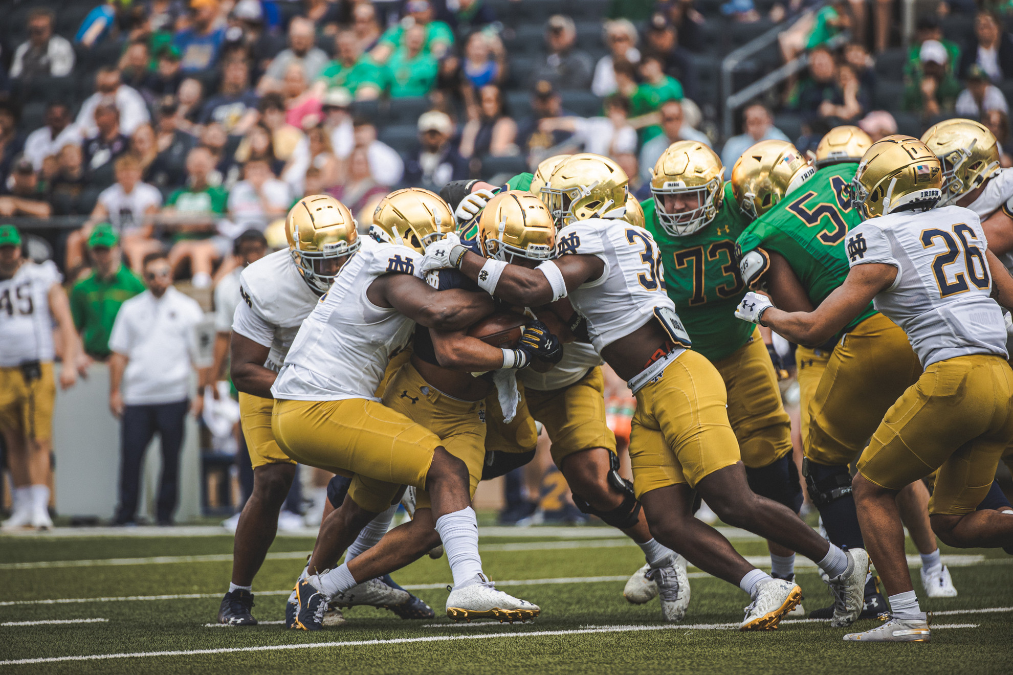 Gold Rallies Late To Down Blue 13-10 Gold Rallies Late To Down Blue 13-10