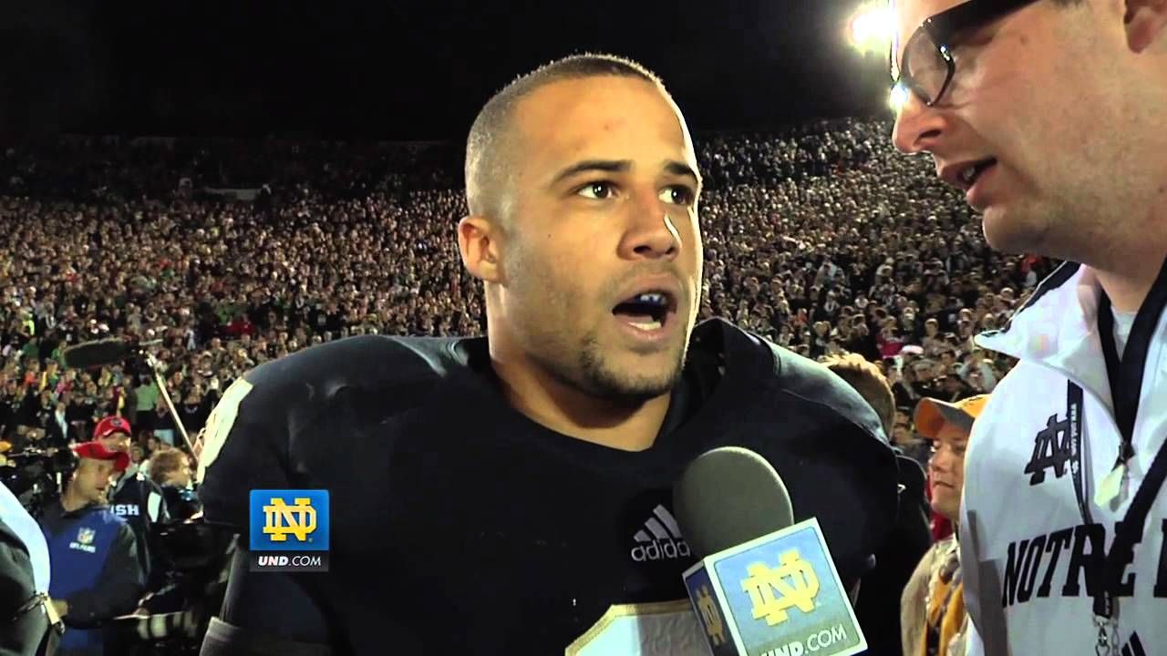 Bennett Jackson On-Field Interview - Notre Dame Football