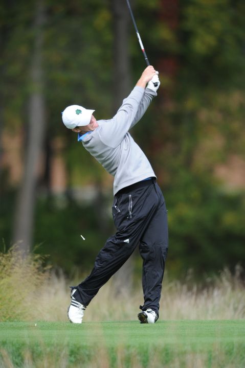 Junior Andrew Lane birdied three of his final five holes in Friday's first round at the E-Z-GO Schenkel Invitational