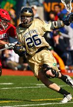 Senior attackman Brian Hubschmann had a four-point day for the Irish against Cornell on Saturday.
