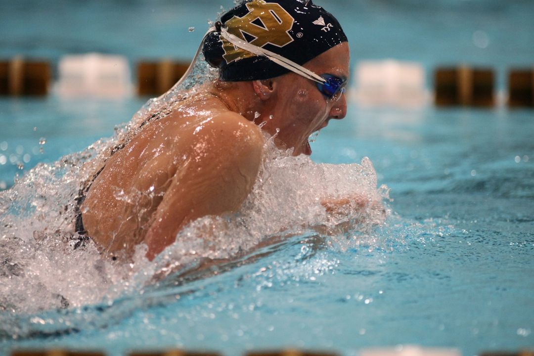 Notre Dame has won each of its dual meets - and the Dennis Stark Relays - at the Rolfs Aquatic Center this season.