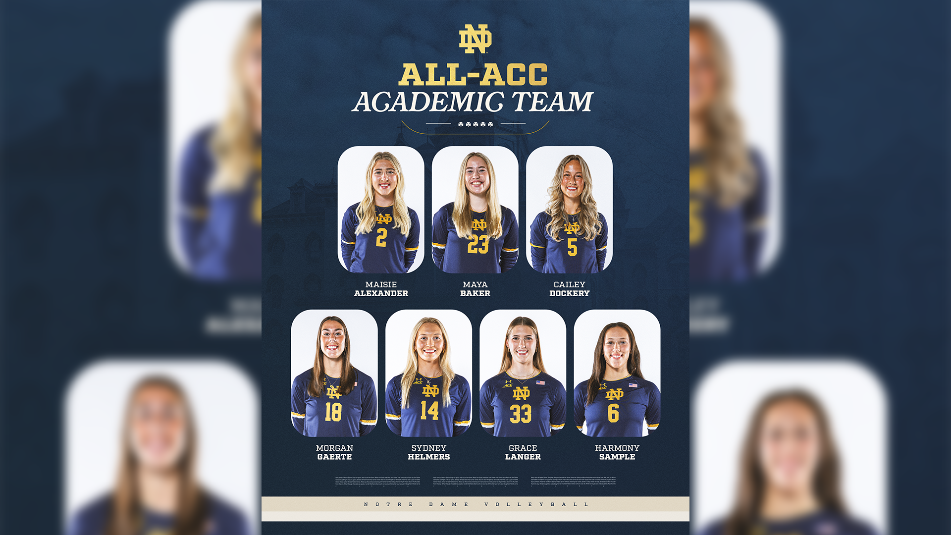 Seven Irish Named to All-ACC Academic Team Seven Irish Named to All-ACC Academic Team