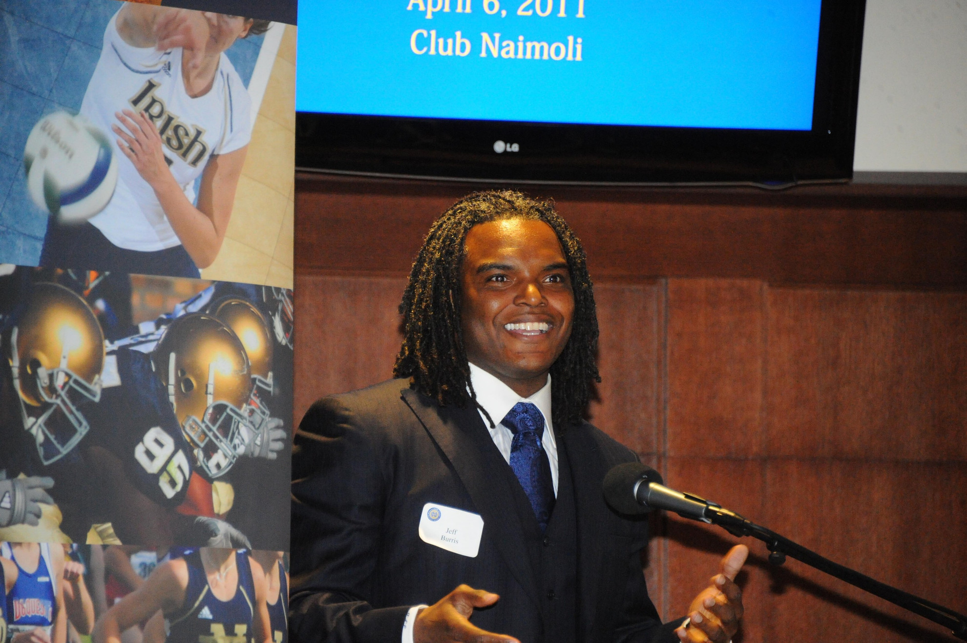 Monogram Club Holds 2011 Spring Letter Jacket Ceremony 10-year NFL veteran Jeff Burris '94 served as the keynote speaker.