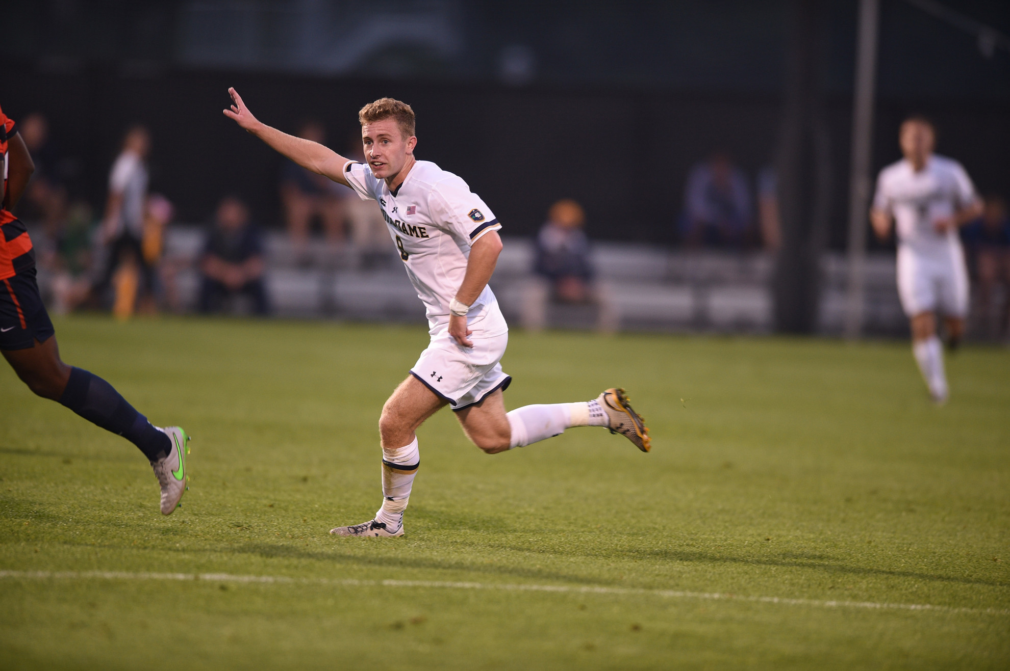 #1/2 Irish Stifle Pitt 2-0 Junior forward Jon Gallagher assumed the ACC lead with his seventh and eighth goals of 2016 in Notre Dame's 2-0 win at Pitt on Friday night