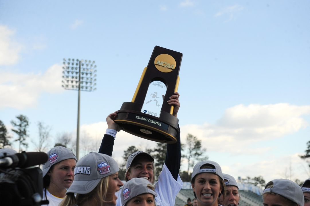 Fans will have the chance to get their photo taken with the 2010 women's soccer NCAA national championship trophy at the annual Notre Dame Soccer
