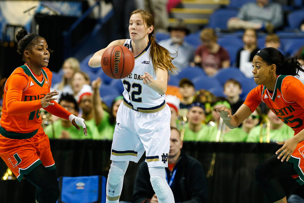 No. 21 Miami, 67 vs. No. 2 Notre Dame, 78