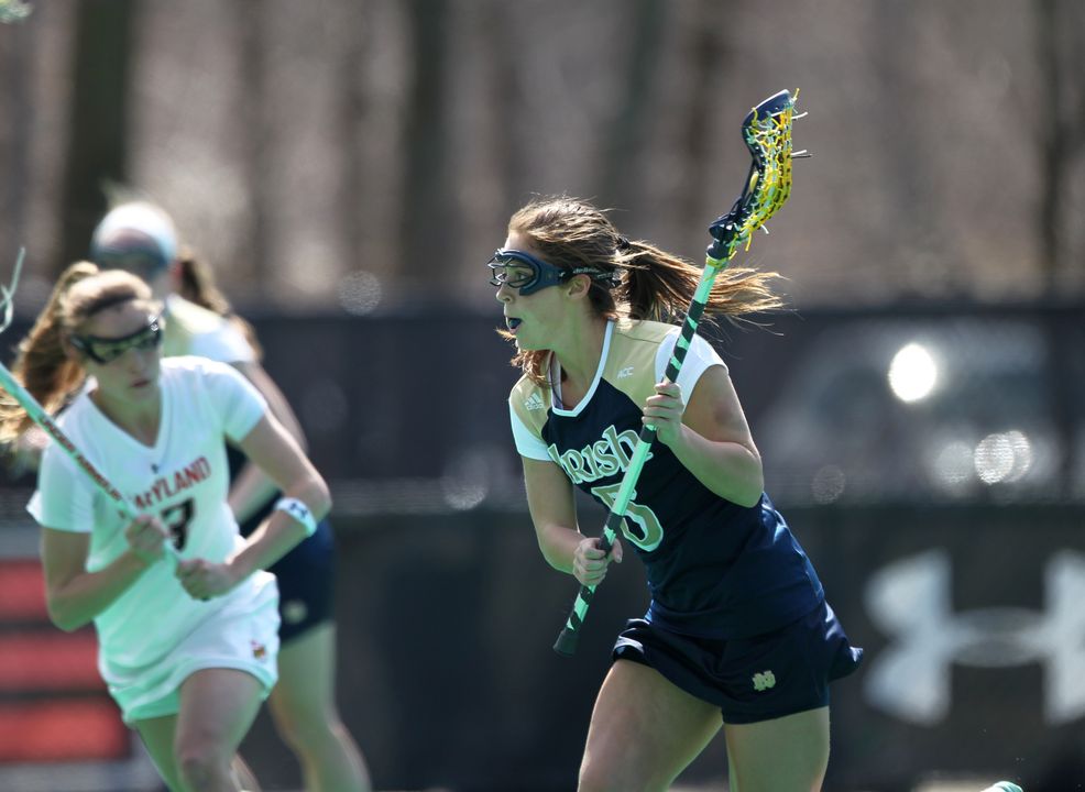 Rachel Sexton picked up a hat trick to lead ND's offense at Maryland.